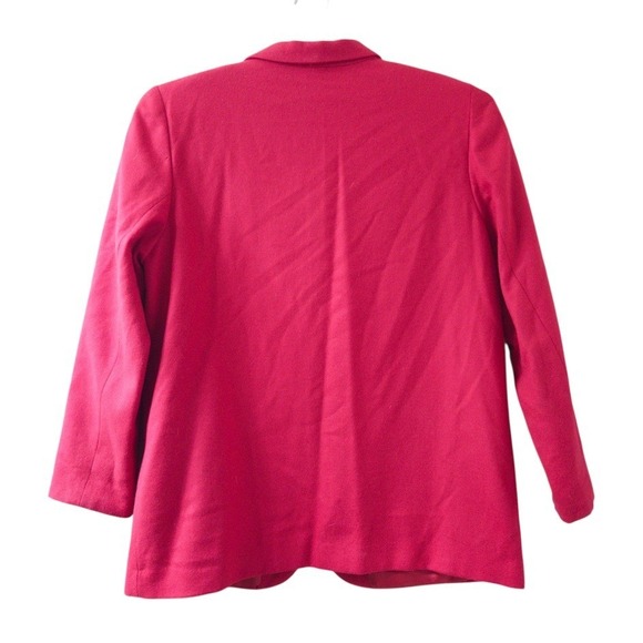 Sag Harbor Women Blazer Size 18 Red Wool Blend Single Button Office Casual - Picture 9 of 9